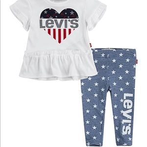 Levi’s Baby Girl Ruffle Tunic Leggings Set